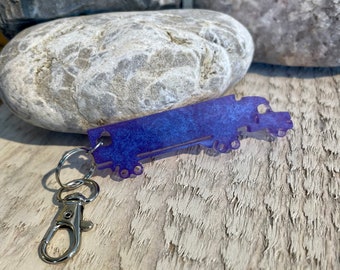 Semi truck keychain, 18 wheeler keychain, truck driver gift, personalized keychain, gift for Dad, stocking stuffer, variety of colors