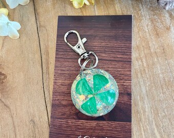 GADITIEK 4 set di portachiavi portafortuna, quadrifoglio portafortuna, portafortuna per bambini, scuola, trifoglio portafortuna, piccoli regali per l'esame scolastico, idee regalo per Natale Capodanno