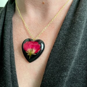 REAL rose necklace, Gift for Mom, I love you necklace, cool factor gift, rose lover jewelry, handmade in Canada