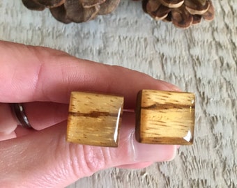 Wood cufflinks, zebra wood accessories, unique gift for him, Dad gift, classy man, business man gift, boss gift, groom gift, French cuff