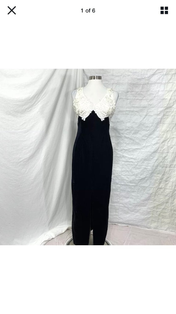 Vintage Scott McClintock Velvet Lace Gown