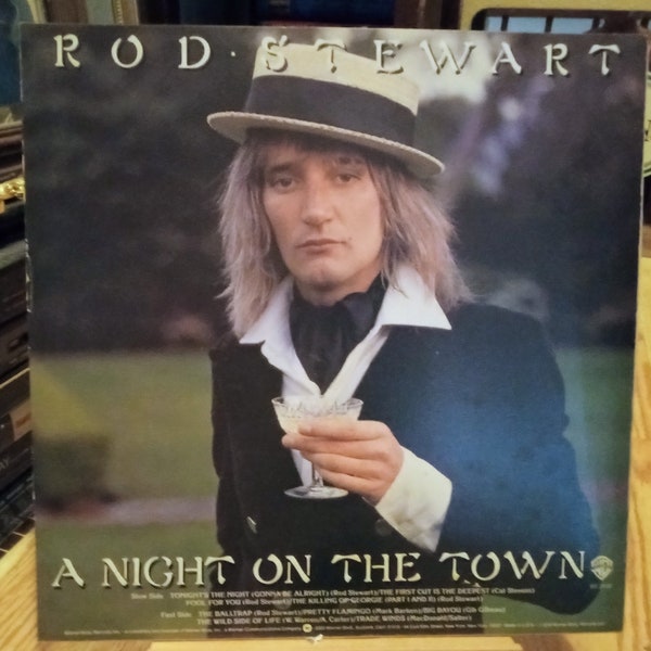 Rod Stewart A Night on the Town First Press Vintage Vinyl Record/Album/LP '80s NM