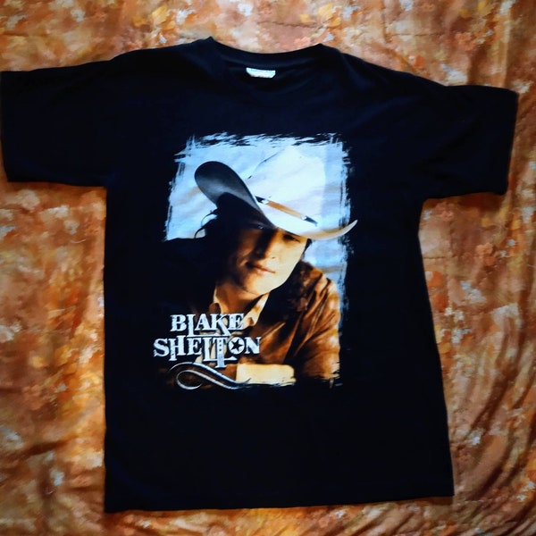 Blake Shelton Vintage Rock/Concert/Your Graphic T-shirt Unisex Sz Large '90s Ex