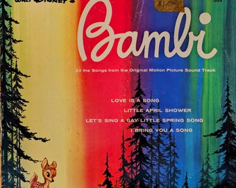 Walt Disney Bambi First Press Vintage Vinyl Record/Album/LP '60s NM