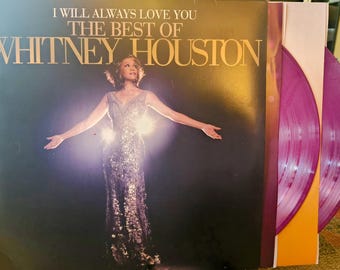 Whitney Houston I Will Always Love You Reedición Set de 2 discos en vinilo morado Disco/Álbum/LP Nuevo
