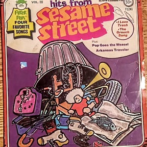 Sesame Street 45&quot; Vintage First Press Vinyl Record/Album/Lp 70s