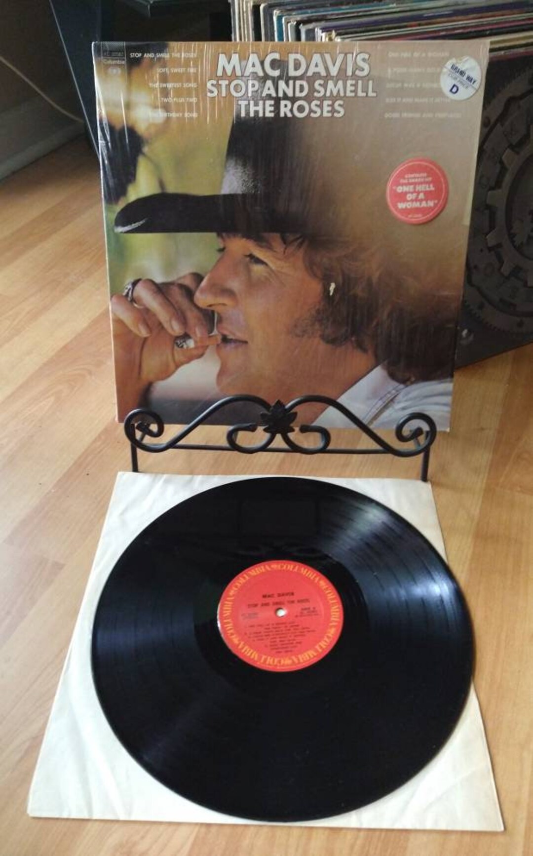 Mac Davis Stop and Smell the Roses First Press Vintage Vinyl Record