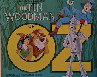 Disney's The Tin Woodman Of Oz First Press Vintage Vinyl Record/Album/LP and book  '70s