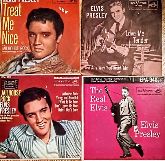 Set of 4 Elvis 45rpm Vintage Vinyl Record/album/lp 60s NM - Etsy