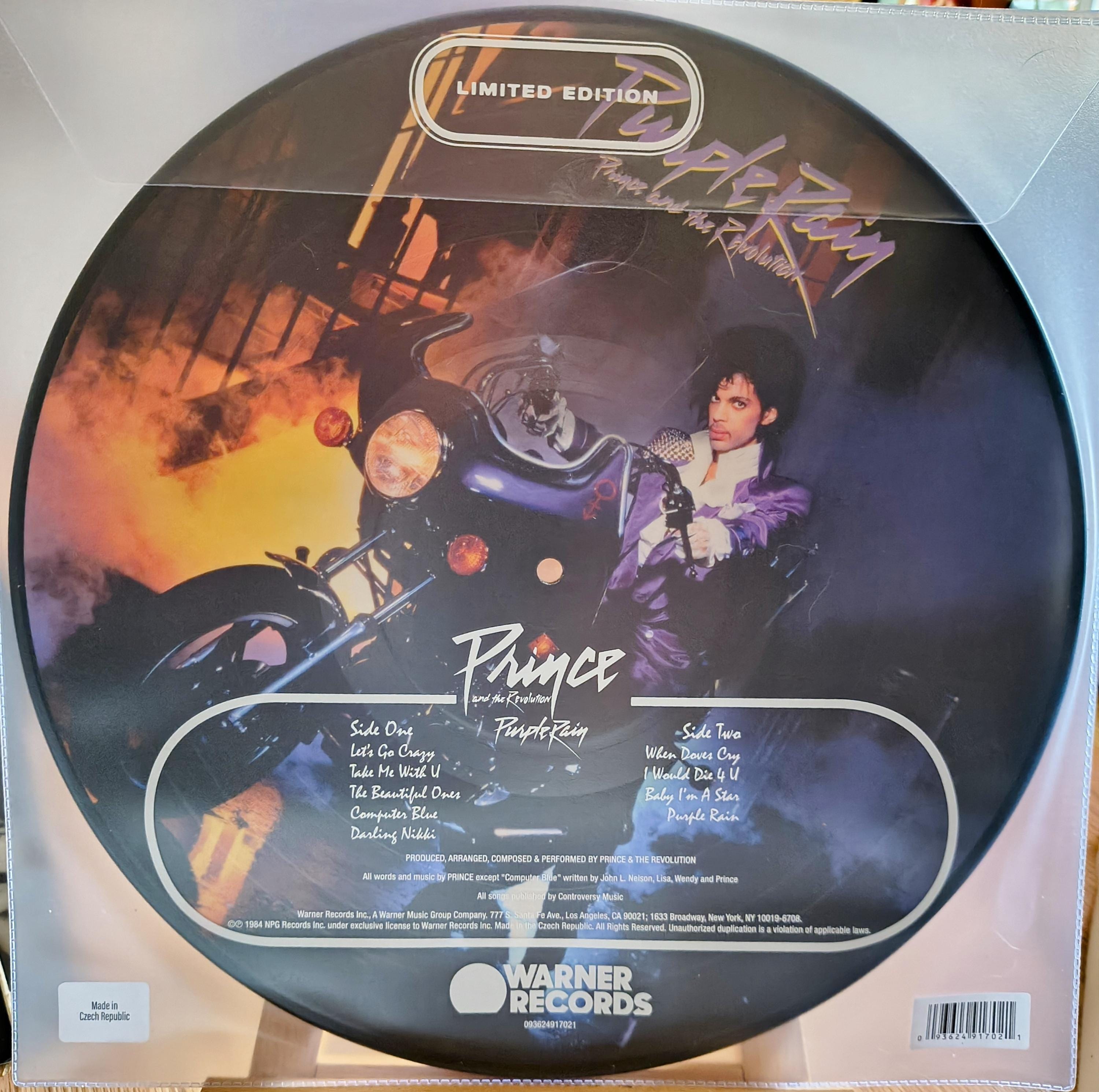 Prince Purple Rain Reissue Picture Disc Vintage Vinyl Record/album