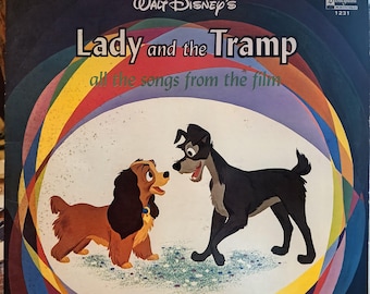 Disneys Lady and the Tramp First Press Vintage Vinyl Record/Album/LP '64