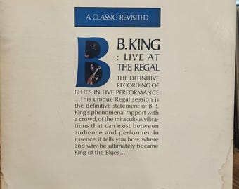 B.B. King Live At The Regal First Press Vintage Vinyl Record Album "60s