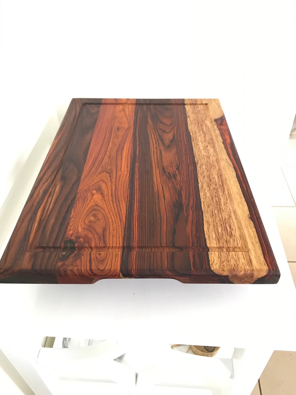 Cutting Board with Juice Groove and finger holds. Size Etsy