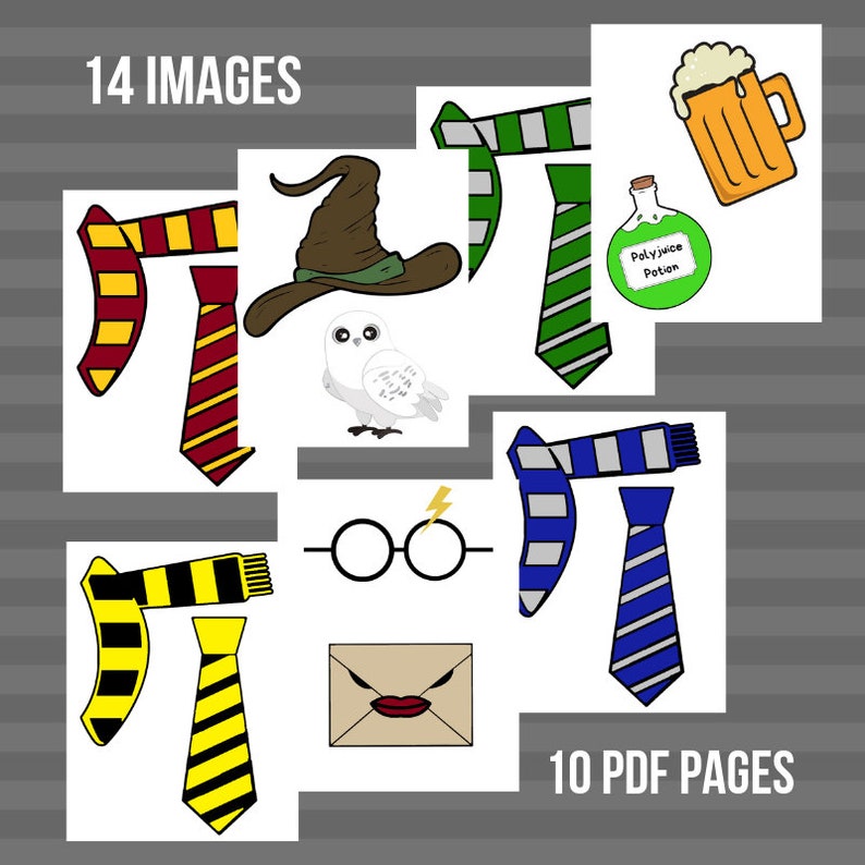 Harry Potter Photobooth Printable Props Instant Download | Etsy