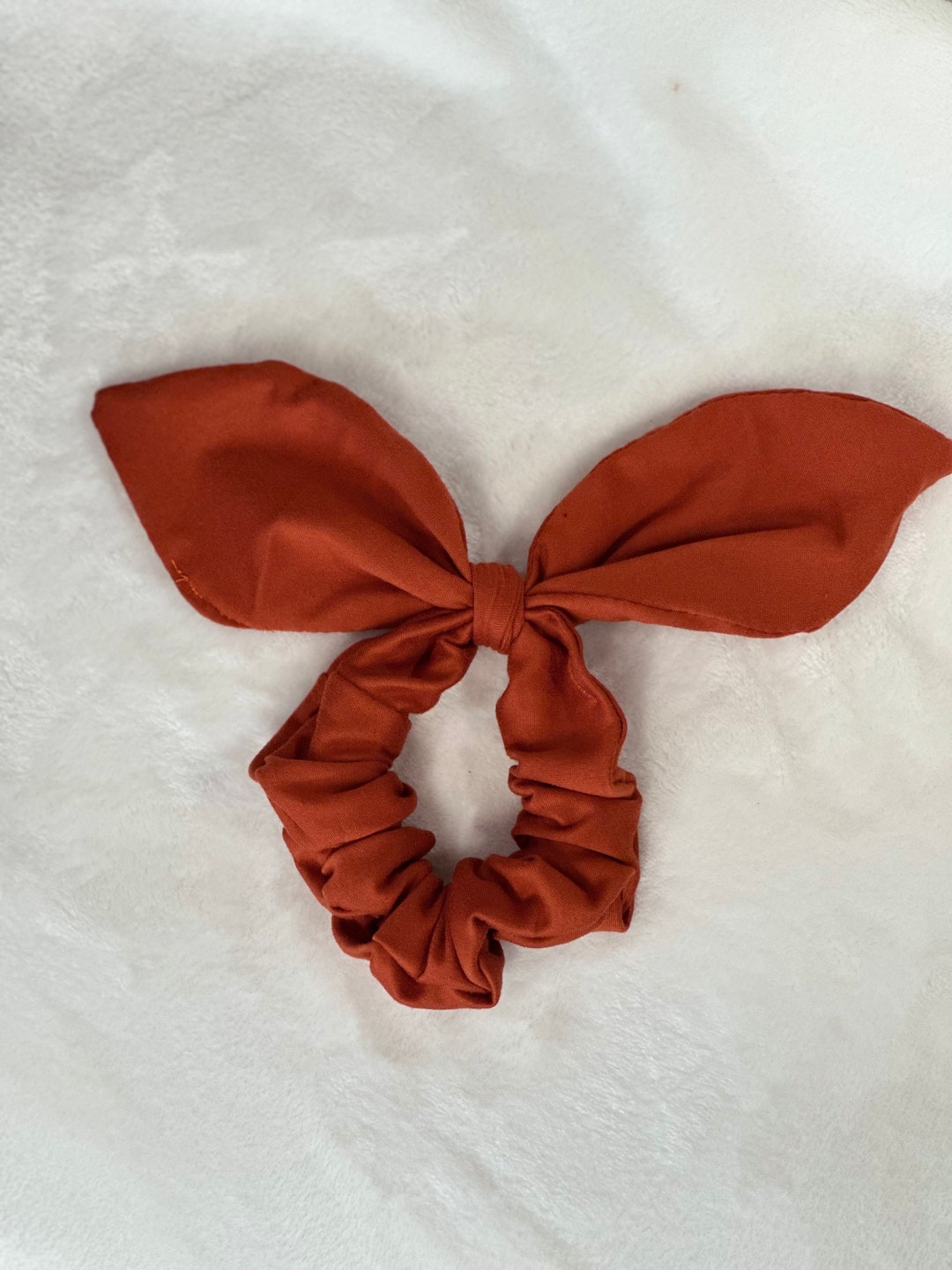 Burnt Orange Bow Hair Scrunchies Classic Solids Adult Teen Child Girl Toddler Etsy