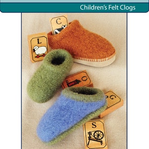 Children&#39;s Felt Clogs ~ Knitting Pattern ~ PDF Download