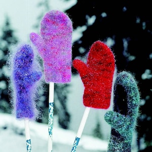 Snow Country Felt Mittens ~ Knitted Pattern ~ PDF Download