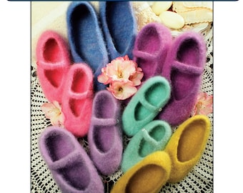 Felt Ballet Slippers ~ Knitted Pattern ~ PDF Download