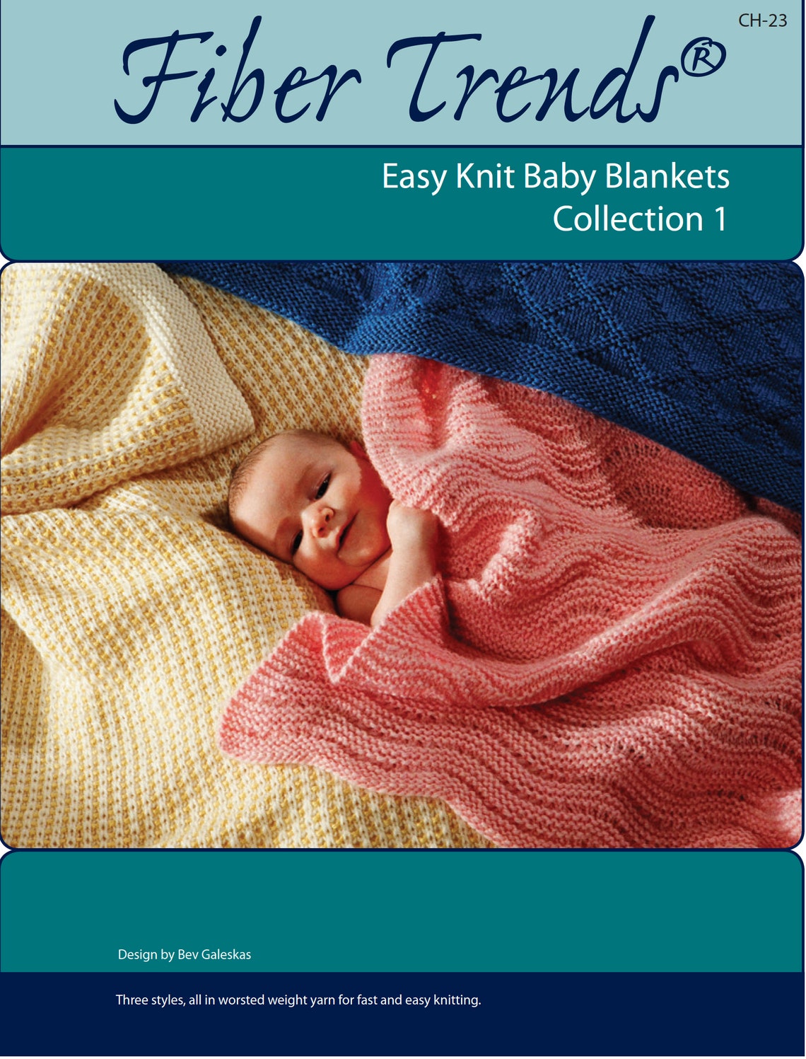 Easy Knit Baby Blanket Collection 1 ~ Knitting Pattern ~ PDF Download ...