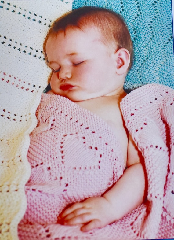 Easy Knit Baby Blankets Collection Knitting Pattern PDF