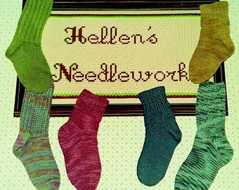 Hellen's Socks ~ Knitted Pattern ~ PDF Download