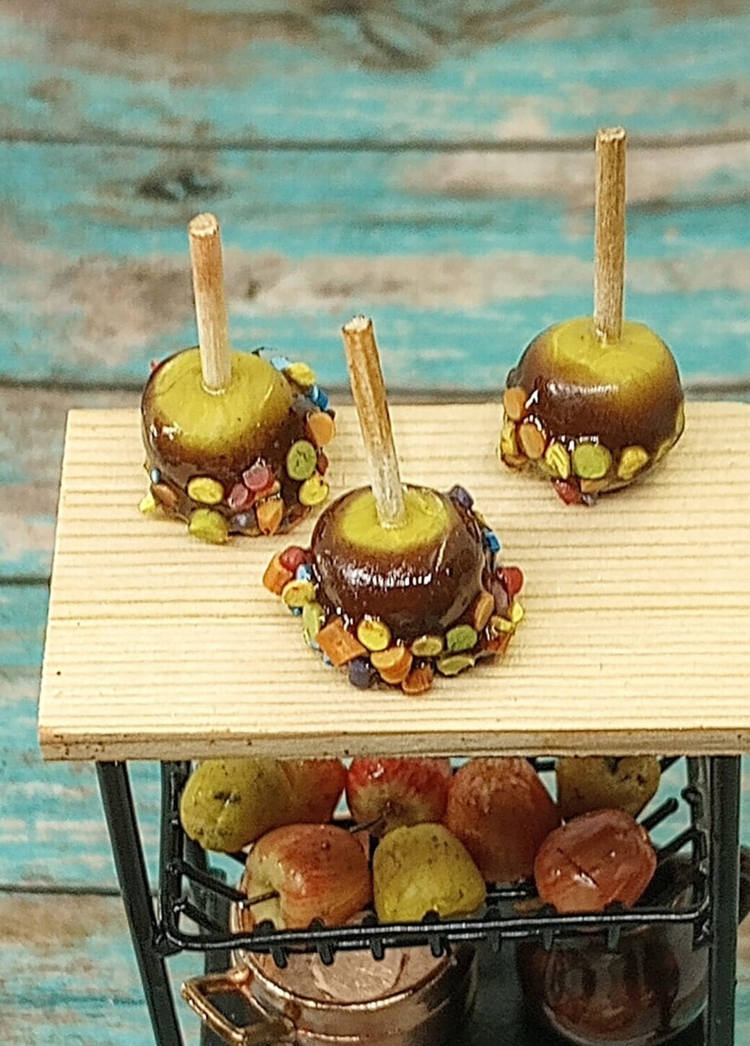 Miniature Apples Candy Apples Dollhouse Food Miniature Etsy