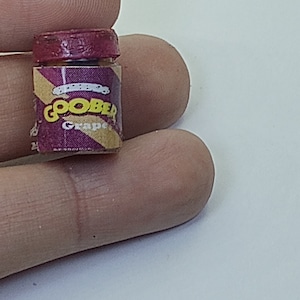 miniature peanut butter, 1:12 scale, miniature groceries, tiny food, miniature kitchen, miniature peanut butter and jelly
