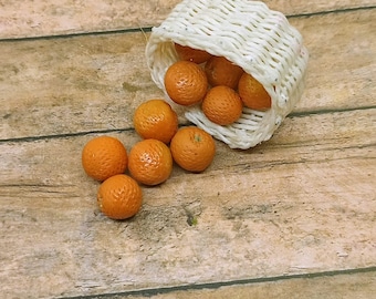 Oranges, miniature food, miniature oranges, realistic food, 12th scale, miniature kitchen, one inch scale