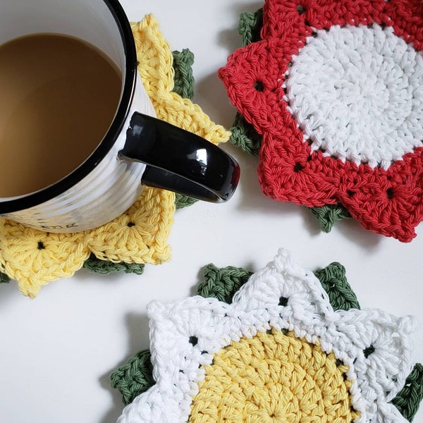 Motif de dessous de verre en fleurs