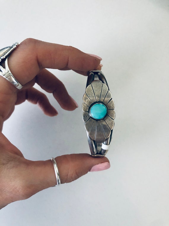 Vintage Sterling Silver and Genuine Turquoise
