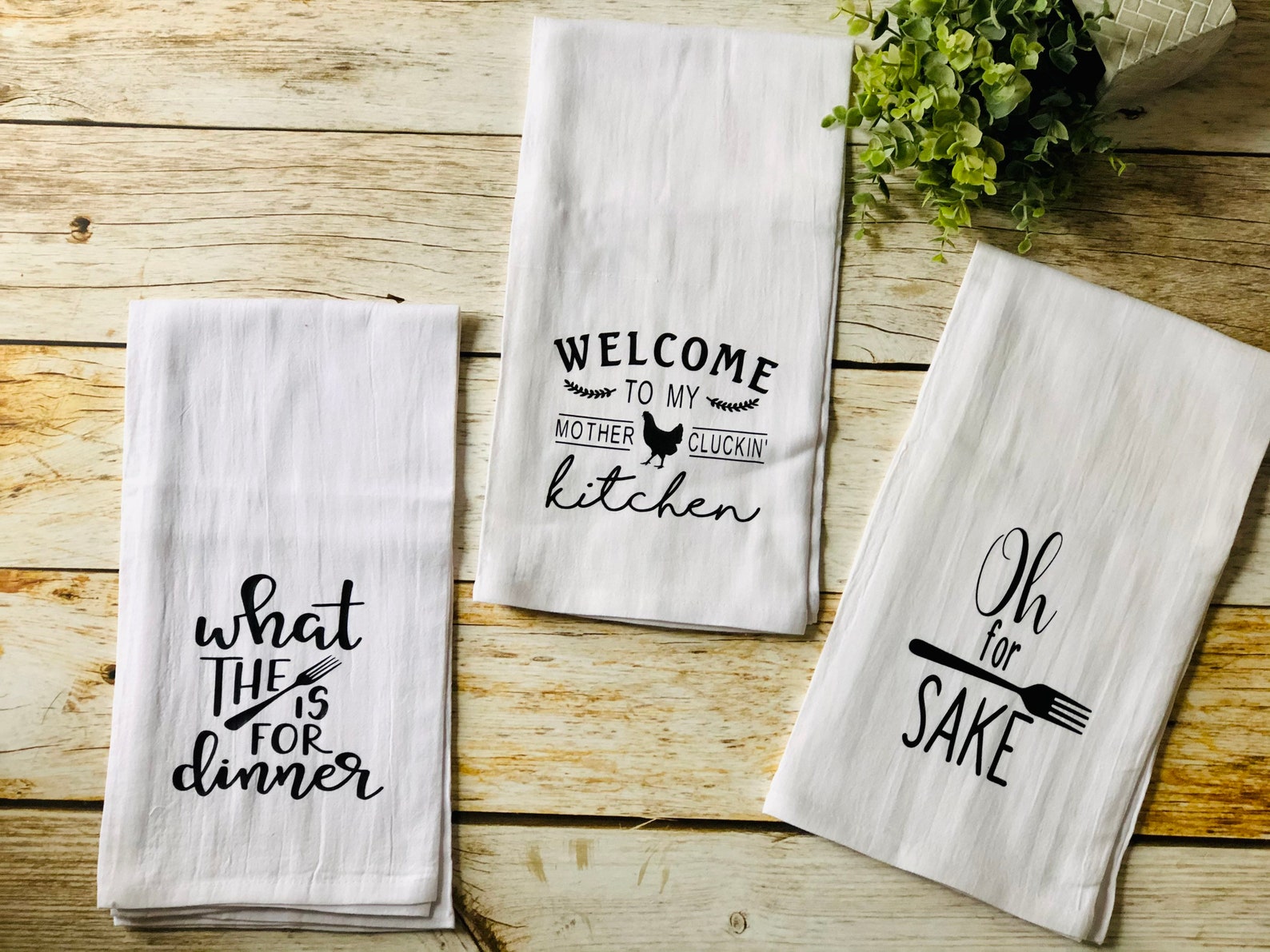 Dirty Dish Towels Kitchen Towels Funny Gifts Flour Sack Etsy