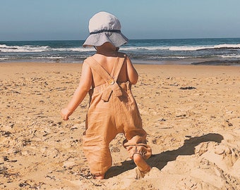 Linen Baby Jumpsuit PDF Pattern: Unisex Newborn to 6 Years | Knit or Woven fabric