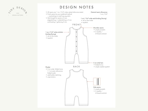 Easy Sewing Pattern - Baby Romper - Boys and girls pattern - Jumpsuit Pattern - baby gift - handmade