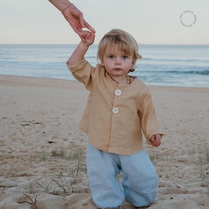 Kids Shirt Sewing Pattern | Baby and Toddler PDF Top | Button-Up Shirt | Boys & Girls Sewing Pattern | Instant Download