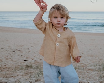 Kids Shirt Sewing Pattern | Baby and Toddler PDF Top | Button-Up Shirt | Boys & Girls Sewing Pattern | Instant Download