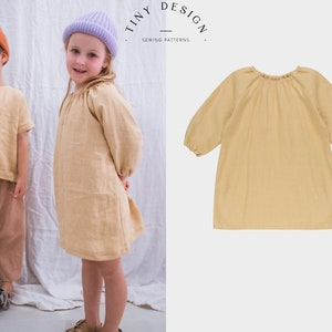 EASY Girls Dress Pattern 0 to 12 yrs / Linen Dress pattern /  Baby Girl Dress Pattern / Girl Patterns / Digital patterns / Dress smock dress