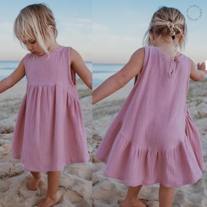 Mädchen Kleid Schnittmuster| PDF Schnittmuster|Kinder Kleid PDF| Baby Kleid Schnittmuster | Sommer Sommerkleid | Einfaches Schnittmuster | Sofort Download