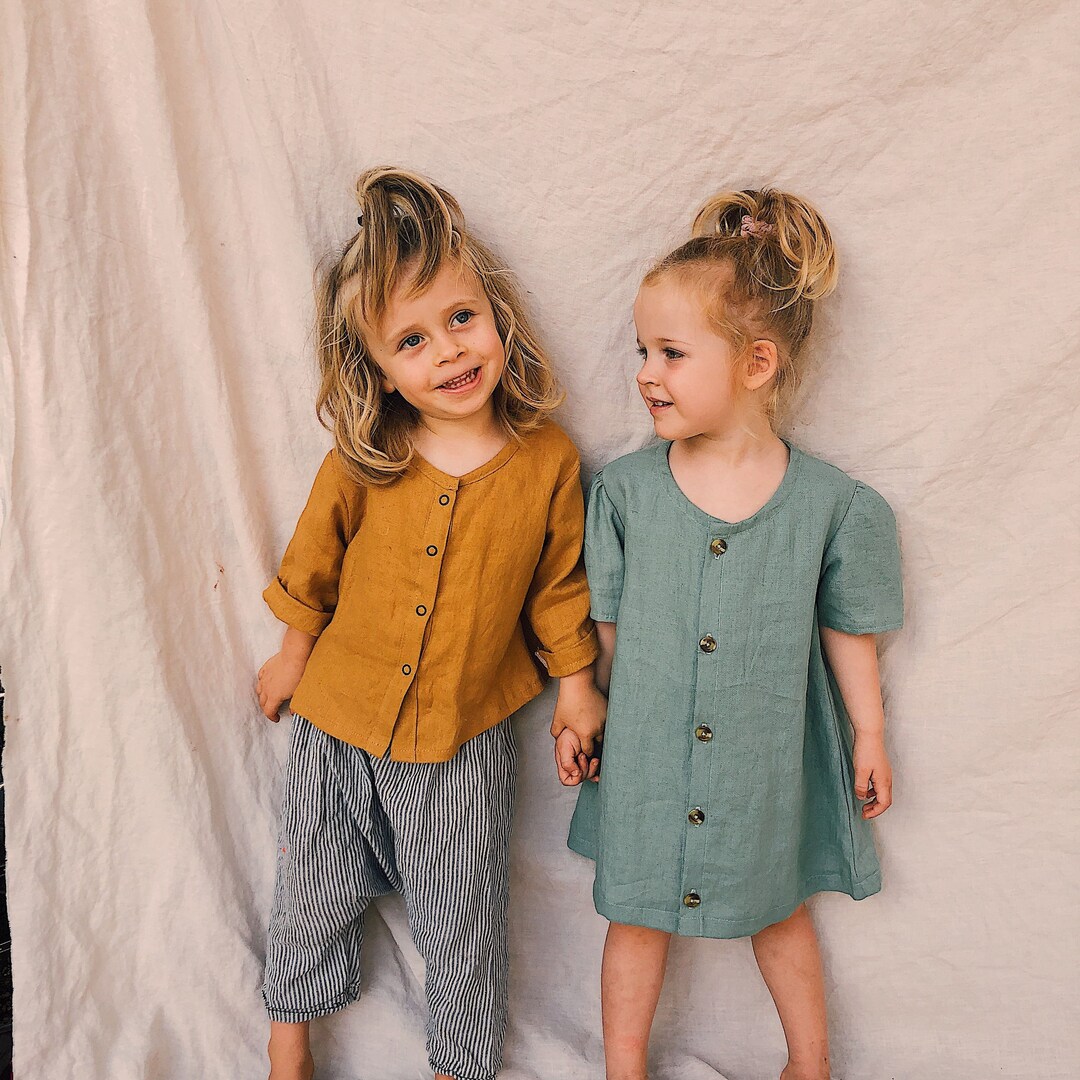 EASY Baby Girl Dress Sewing Pattern / Children Dress Patterns / Linen ...