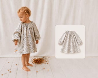 Easy Girls Dress Sewing Pattern: Newborn to 12 Years (PDF Pattern)