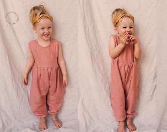 Romper Sewing Pattern: Beginner-Friendly Knit or Woven Fabric (PDF Pattern)