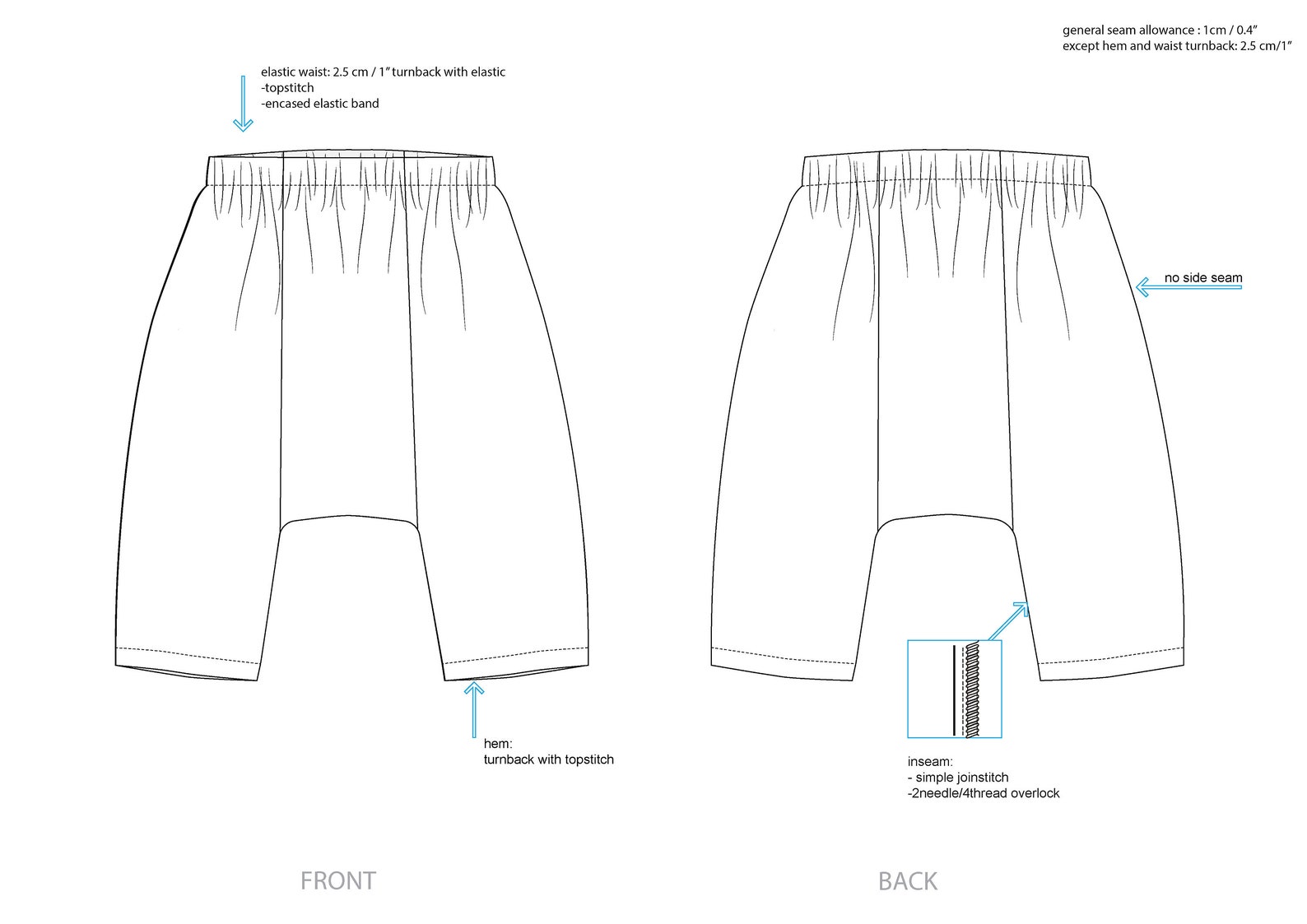 Easy Harem Pant Sewing Pattern for Baby and Kids / PDF Sewing Etsy