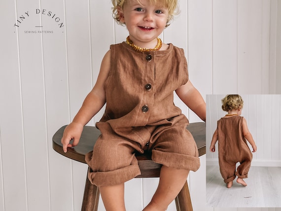 Easy Sewing Pattern - Baby Romper - Boys and girls pattern - Jumpsuit Pattern - baby gift - handmade