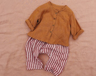 SET: Harem Pants and Shirt / Baby Harem Pants Sewing pattern / PDF sewing patterns / linen harem pants /Button Down Shirt / Kids Patterns