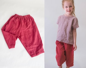 Sarouel Harem Pants Sewing Pattern: Baby & Kids Knit or Woven Fabric (PDF Pattern)