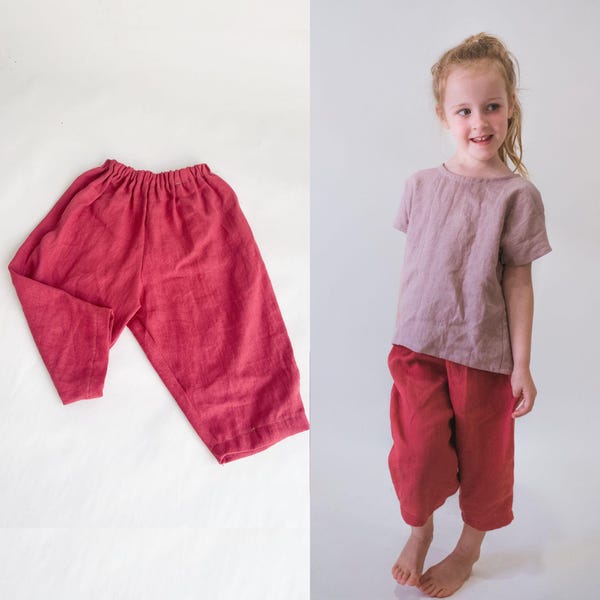 Sarouel Harem Pants Sewing Pattern: Baby & Kids Knit or Woven Fabric (PDF Pattern)