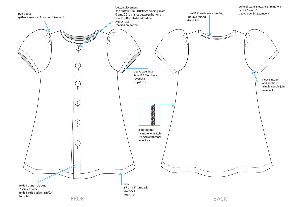 EASY Baby Girl Dress Sewing Pattern / Children Dress Patterns Etsy
