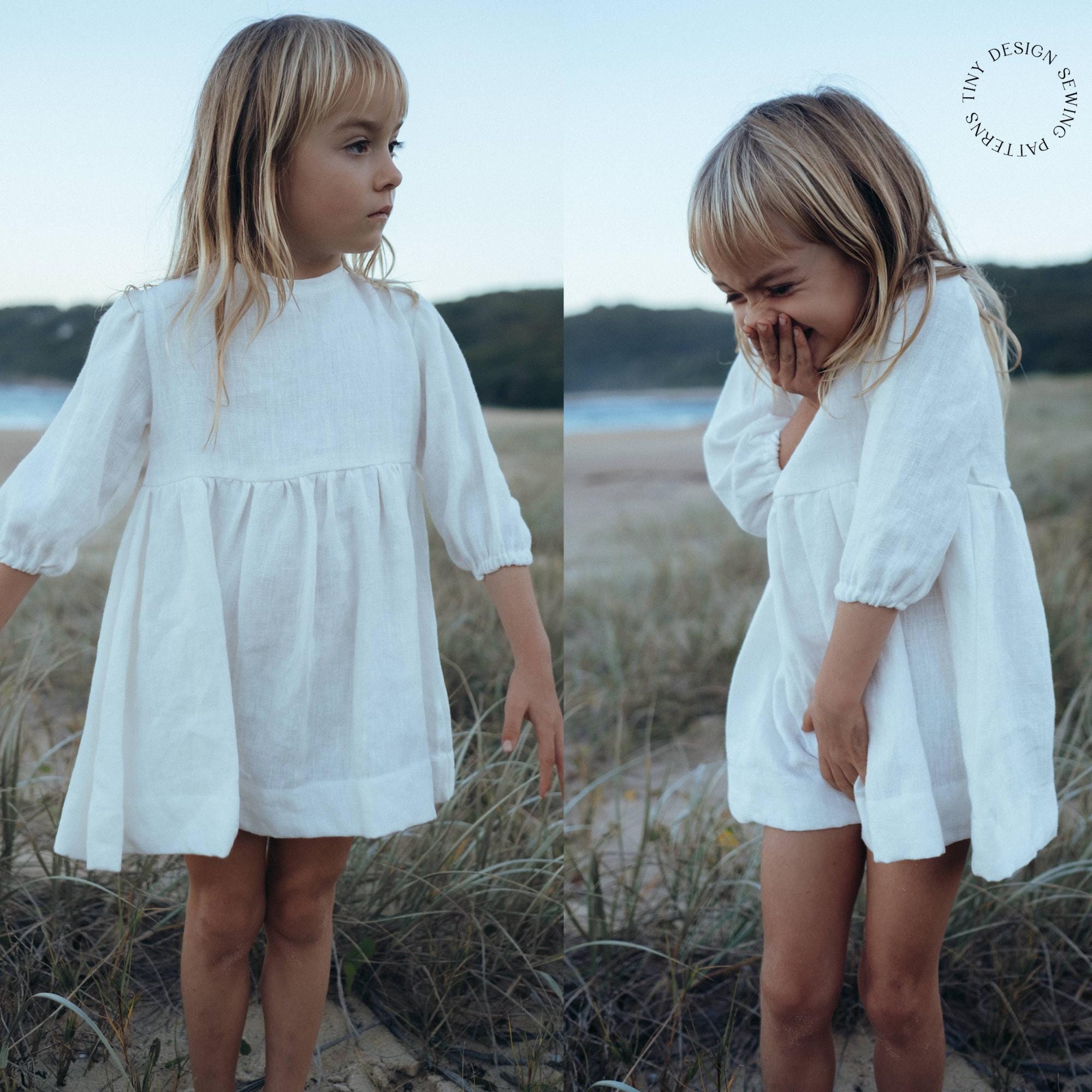 Puff Sleeve Dress Sewing Pattern | PDF Instant Download | Toddler & Girls Dress Pattern | Baby Dress Sewing Pattern | Beginner Friendly