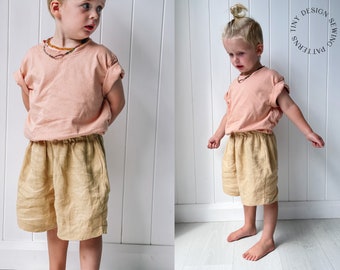 Shorts PDF Sewing Pattern - Baby Toddler Kids Teen / Newborn To 12 Years  / linen shorts / Boy Girl Harem Pants Sewing Pattern, bloomers