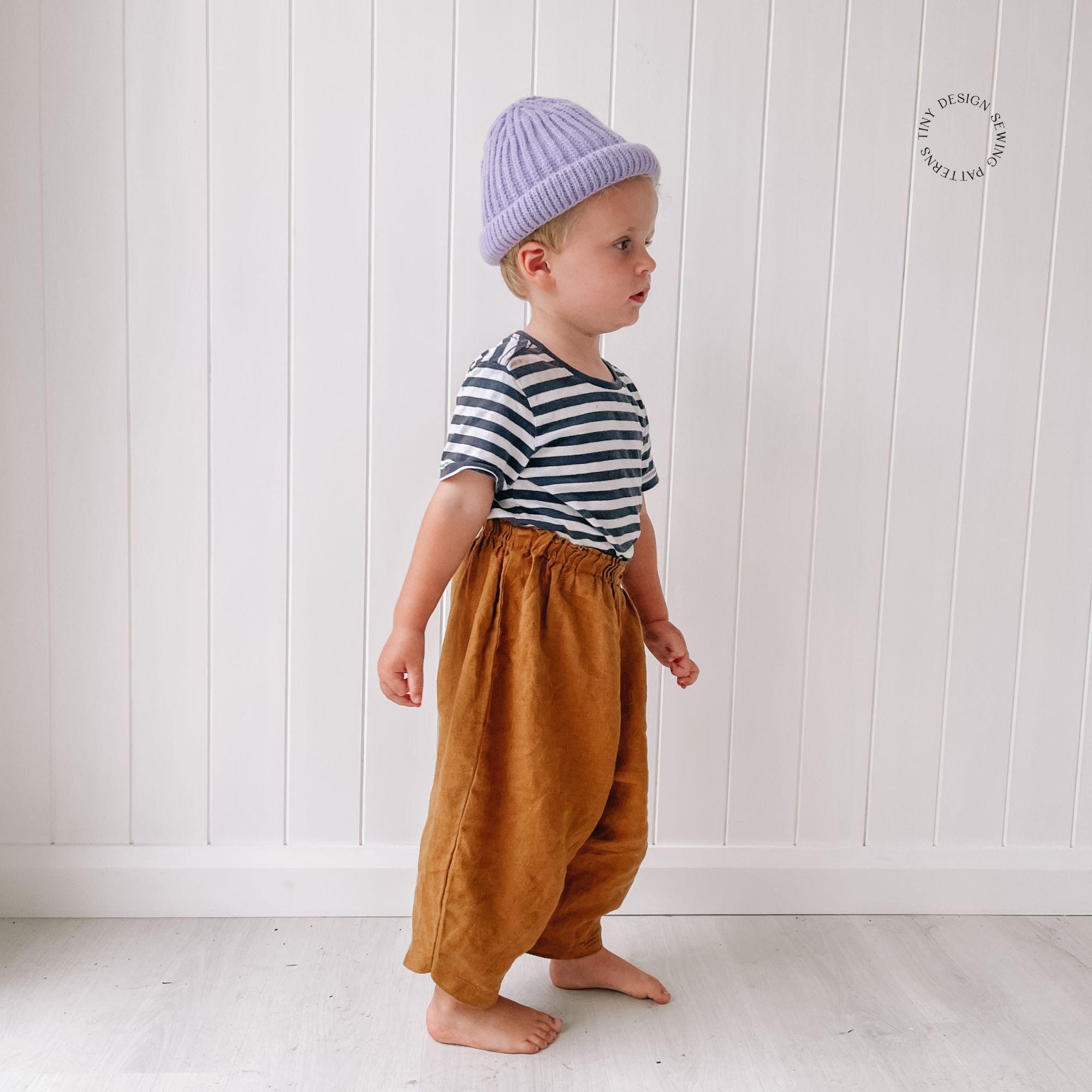 Sarouel Harem Pants Sewing Pattern: Baby & Kids Knit or Woven 