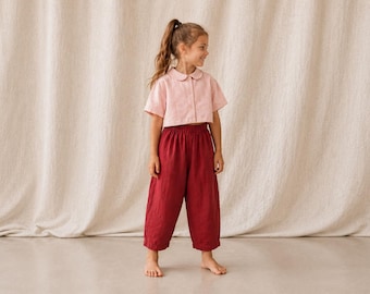 Sarouel Harem Pants Sewing Pattern: Baby & Kids Knit or Woven Fabric (PDF Pattern)
